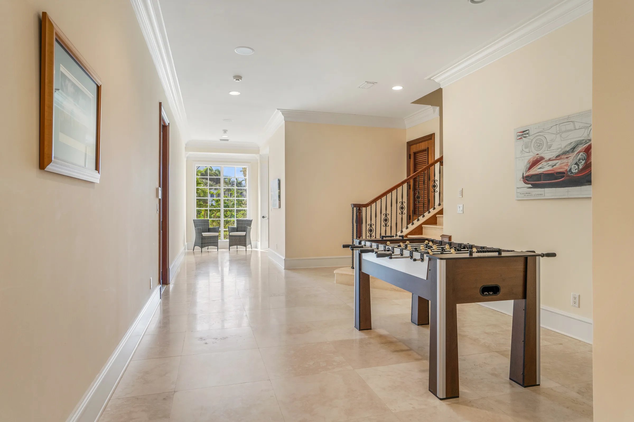 Foosball hall, reverse angle
