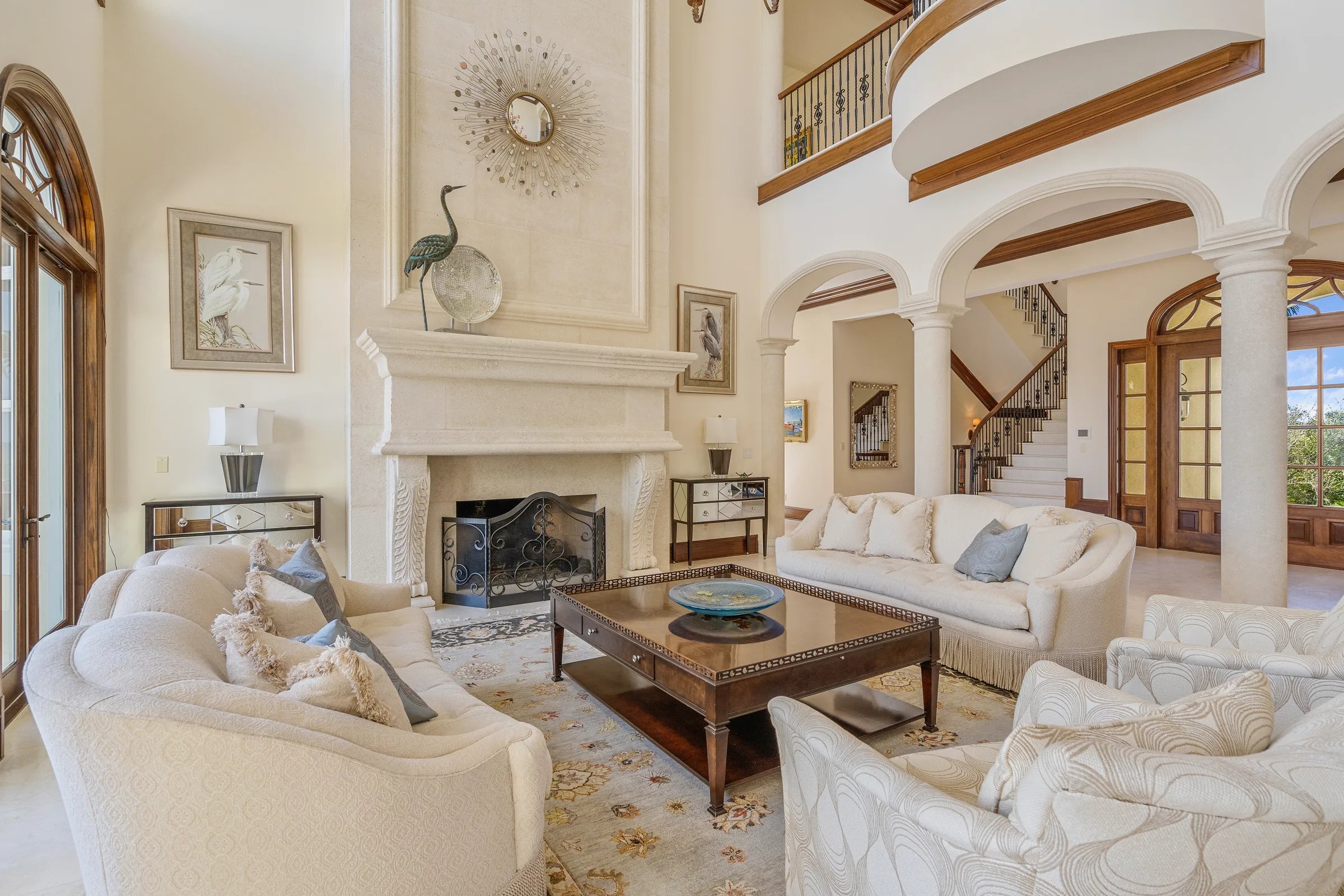 Great room sofas closeup