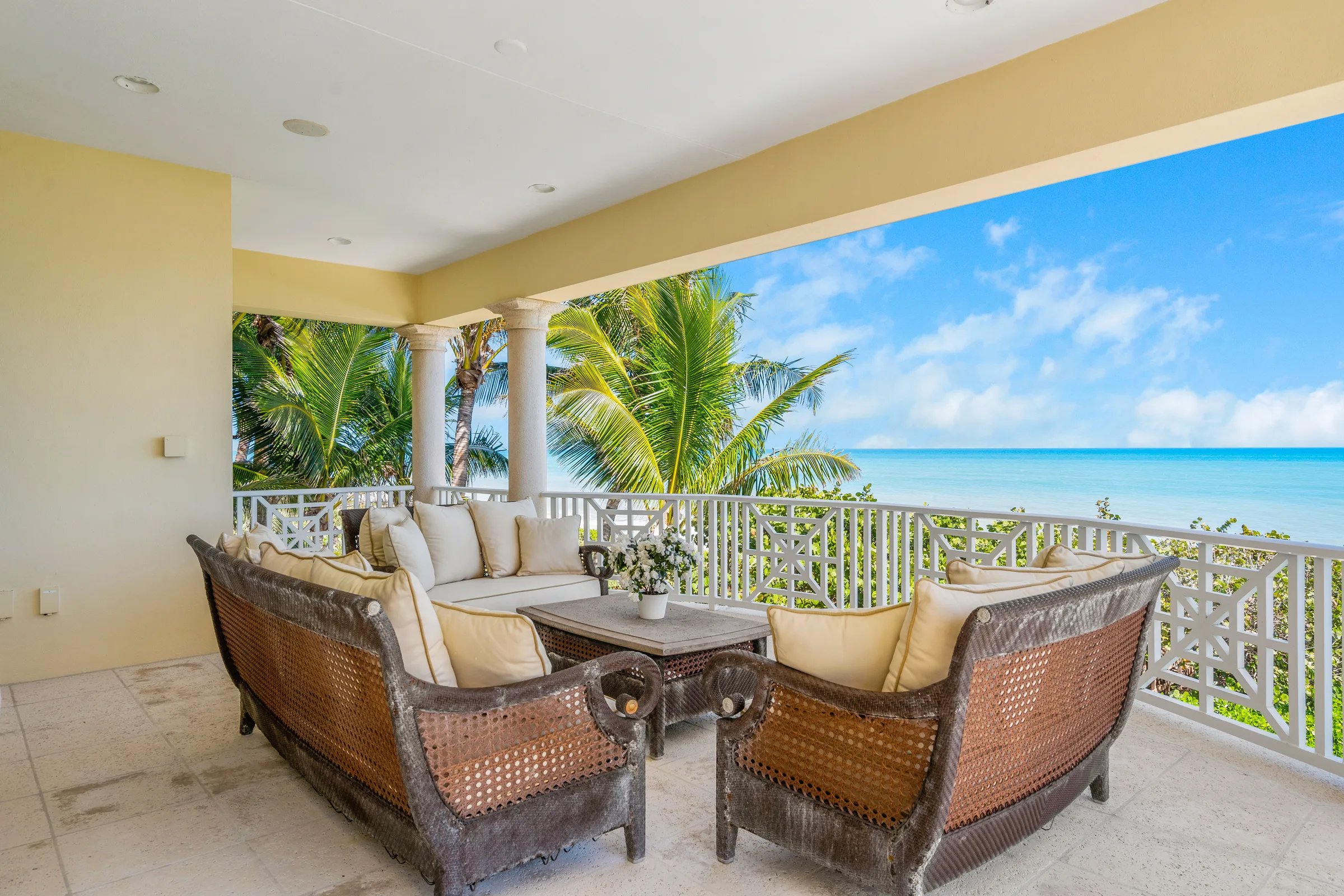 Owner's porch rattan sofas