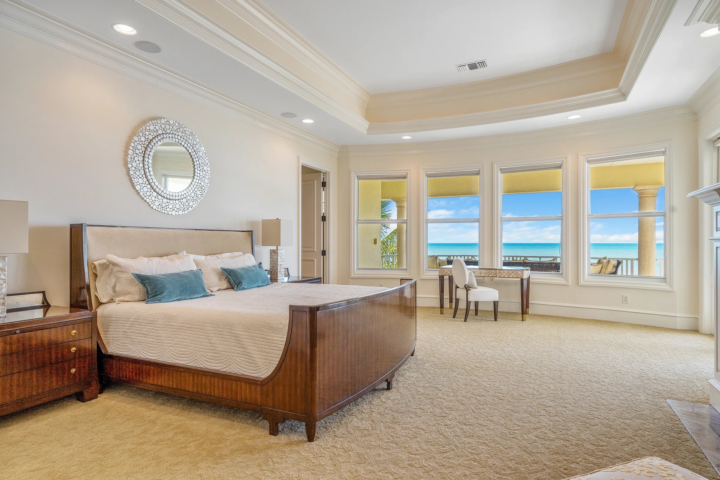 Owner's suite from foot of bed